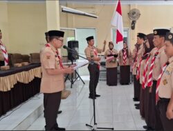 PENGUKUHAN PEMBINA DAN PELATIH TINGKAT DASAR DAN LANJUTAN KAWARTIR CABANG BREBES DI KWARRAN TONJONG