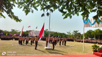 UPACARA PERINGATAN HARI PRAMUKA KE 65 TAHUN 2026 TINGKAT KWARCAB BREBES SUKSES LANCAR, KAK WURJA, S.E. PEMBINA UPACARA